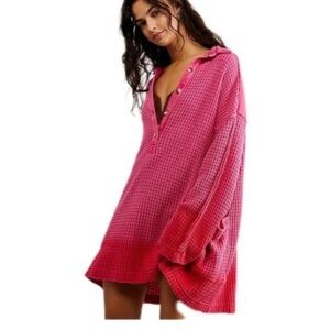 Free People Wilder Polo Tunic Dress Pink Dip
Dyed Ombre